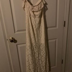 Cream Strapless Dress